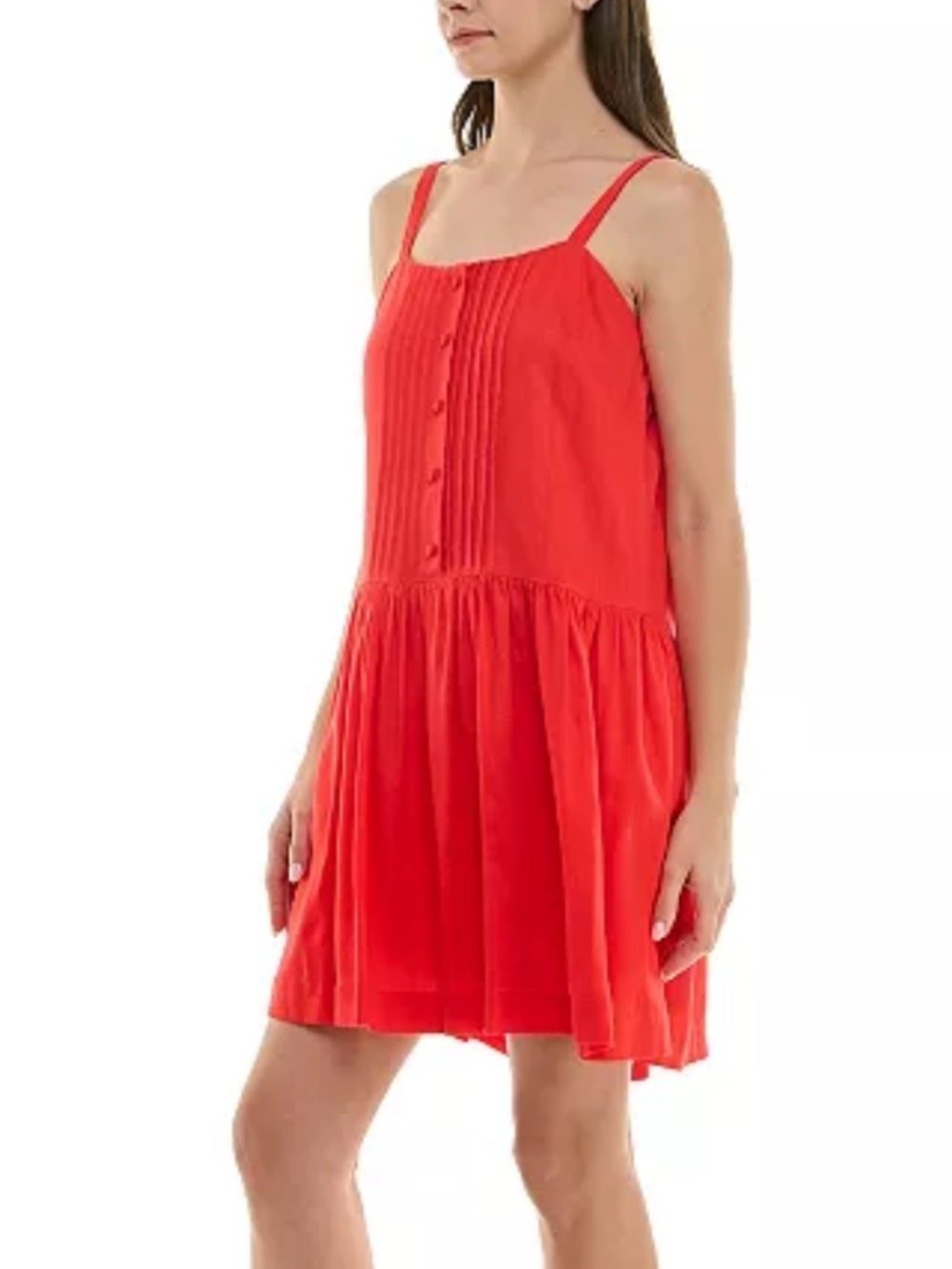 Taylor
Petite Pintuck Square-Neck Mini Dress red tomato